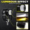 Automobile LED Spotlight Dual Color LED Lens 60W High/Low Beam Headlight Running Light Auxiliary Car Fog Light 12-24V