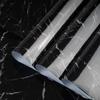 TOTIO Marble Sheet Sticker Black Marble Style Wallpaper Removable Wallpaper Sticker Dark Remake Sheet 80CMx4M Glossy Thick Waterproof Oil Proof Heat