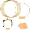 15-30cm Metal Floral Hoop Centerpiece for Table Craft Gold Hoop Rings Wreath Macrame for DIY Home Wedding Table Decoration