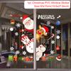 Cartoon Christmas Window Glass Stickers 2025 Christmas Decoration for Home Living Room Wall Decor 2025 Happy New Year Stickers