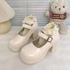 2025 Spring Lolita New Muffin Bow JK Single Shoes Japanese Lolita Sweet Cool Mary Jane Small Leather Shoes