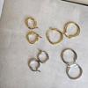 (1 Pair) S925 Silver Segment Ring Earrings P0907W