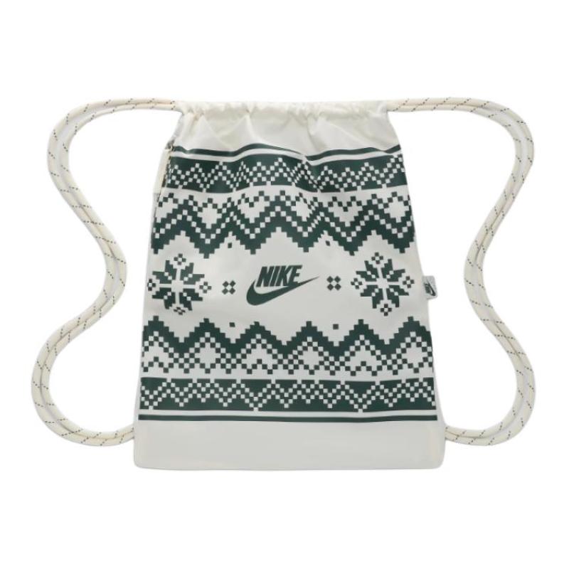 Nike Полиэстеровый рюкзак обычный унисекс холщовый и винтажный зеленый повседневный FZ7287-133