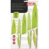 Ibili 727650 Couteaux De Cuisine Antiadhésive Acier Inoxydable Vert 8,5/12,5/15 Cm