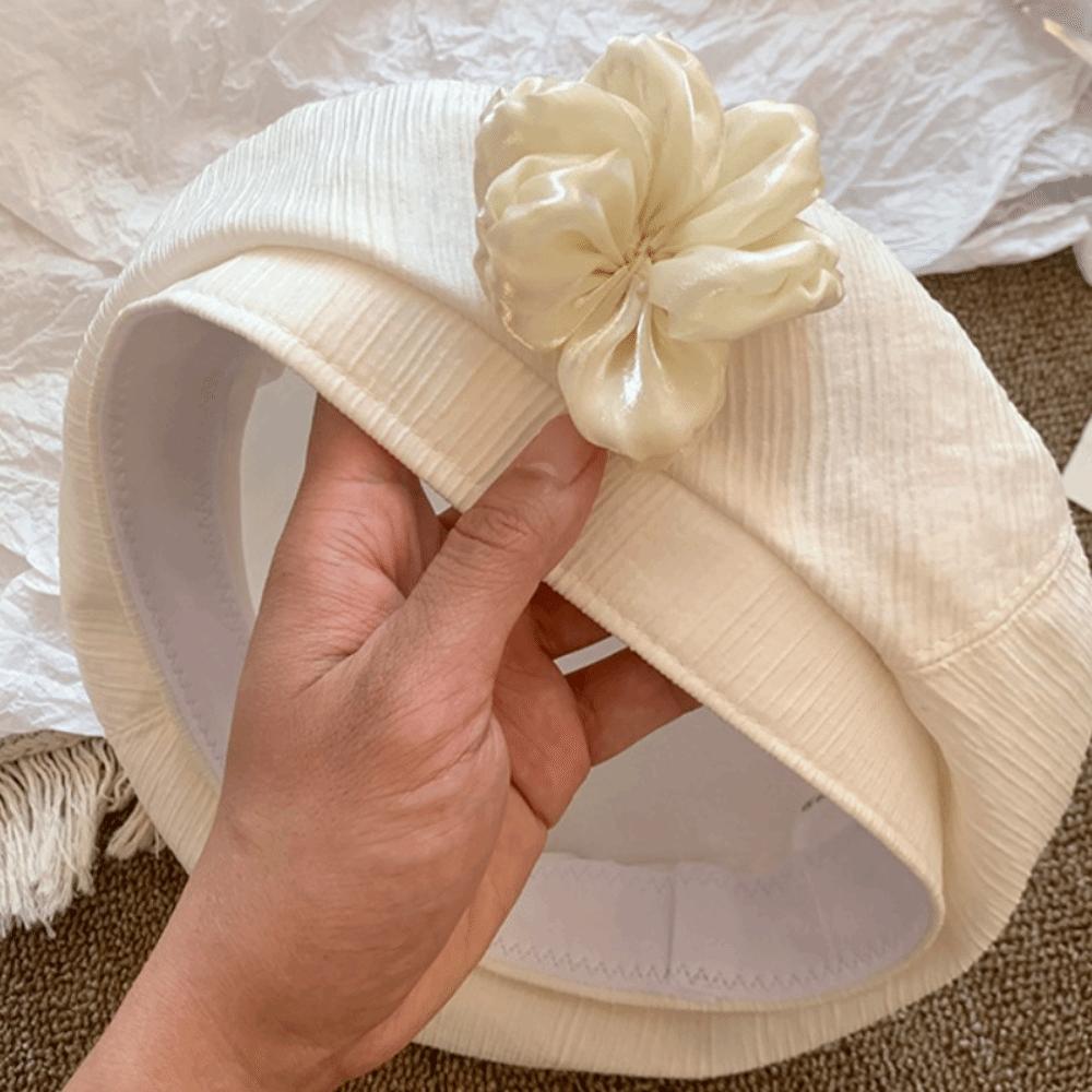 Французская шляпа художника Универсальная кепка художника Дышащий берет с цветком Праздник