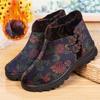 Womens Winter Warm Plush Cotton Shoes Non Slip Soft Sole Elderly Grandma Mom Indoor Outdoor Cotton Boots
