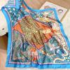 Silk Square Scarf Women Luxury Headscarf Print Shawls Female Hijab Hair Band Vintage Neckerchief Ladies Pashmina Bandana