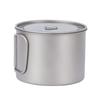 Camping Ti Pot Backpacking Pot with Lid and Folding Handles for Outdoor Camping Hiking