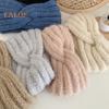 Women Winter Headband Solid Color Twist Decor Knitted Hair Band Warm Comfortable Ear Warmer Hair Accessory