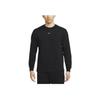 Nike Solid Color Crew Neck Long Sleeve T-Shirt Men Tops Black DJ6175-010
