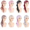 Cover Women Headscarf Headwear Headwrap Cancer Chemo Cap Pre-Tied Bonnet Beanie Cap Muslim Hijab