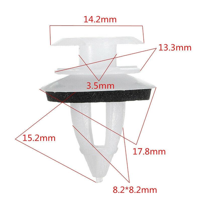 Decor Fastener Clips Accessory Spare Part 100pcs Door Panel With Seal Ring