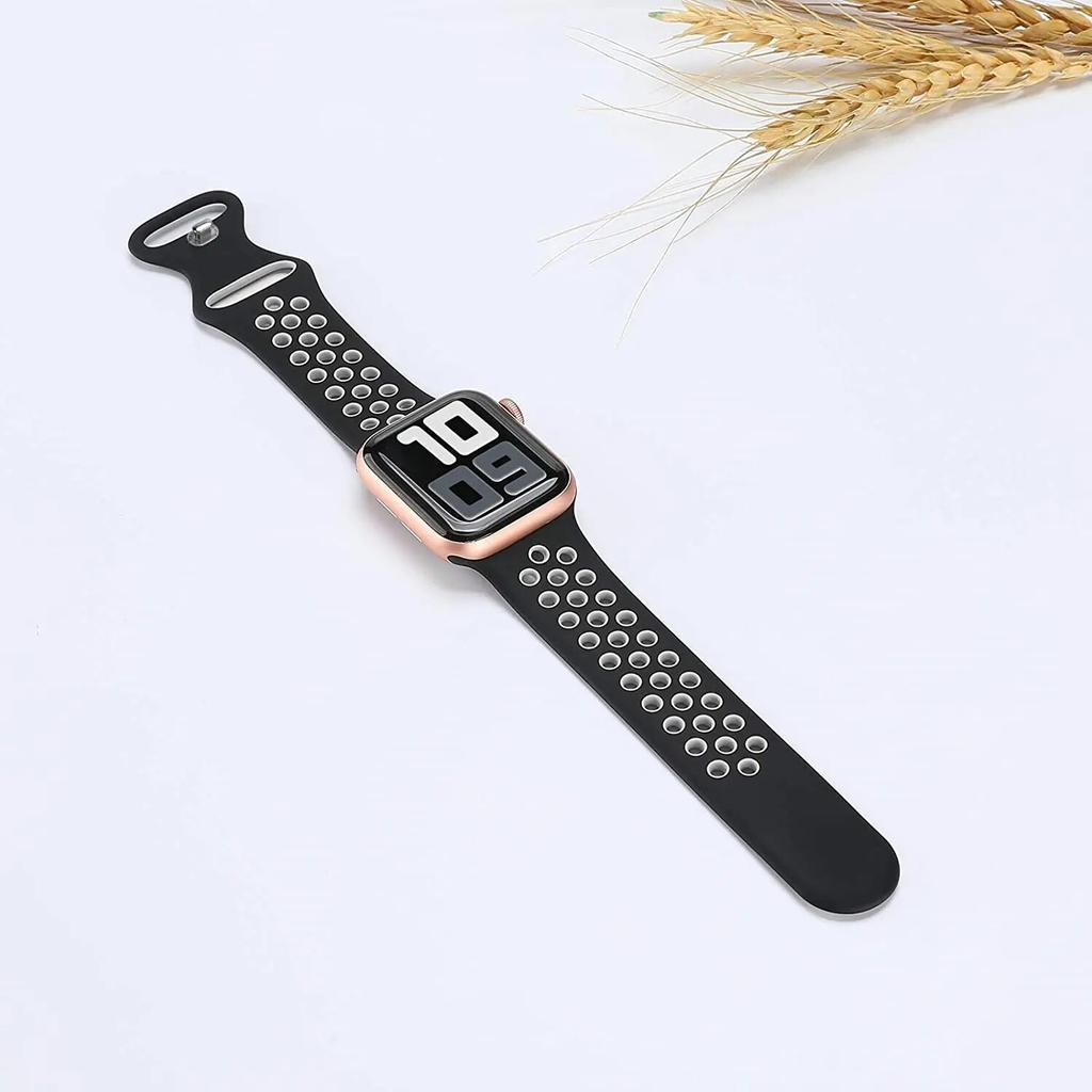 Silicone Strap For Apple Watch Band 44mm 45mm 49mm 40mm 41mm Soft Watchband Correa Bracelet iWatch Series 3 4 5 6 7 Se 8 Ultra