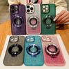 For iPhone 15 14 13 12 11 Pro Max Bling Ring Holder Anti-Shock Case Glitter Rugger Armor TPU Case For iPhone 15 14 Plus