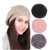 Winter Knitted Beanie Hat For Women Lady 's Twist Knitting Beret Winter Solid Skullies & Beanies