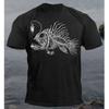 Summer Round Neck 3D Print Fish Pattern Top Fashionable Casual Short Sleeved Men's T-shirts