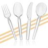 [50 Count] Plastic Clear Forks Heavyweight Disposable Cutlery Great For Home Office School Party Picnics Restaurant Takeout Fas