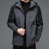 Ветровка-парка со съемной флисовой хлопковой подкладкой, мужская одежда, теплое уличное пальто с капюшоном