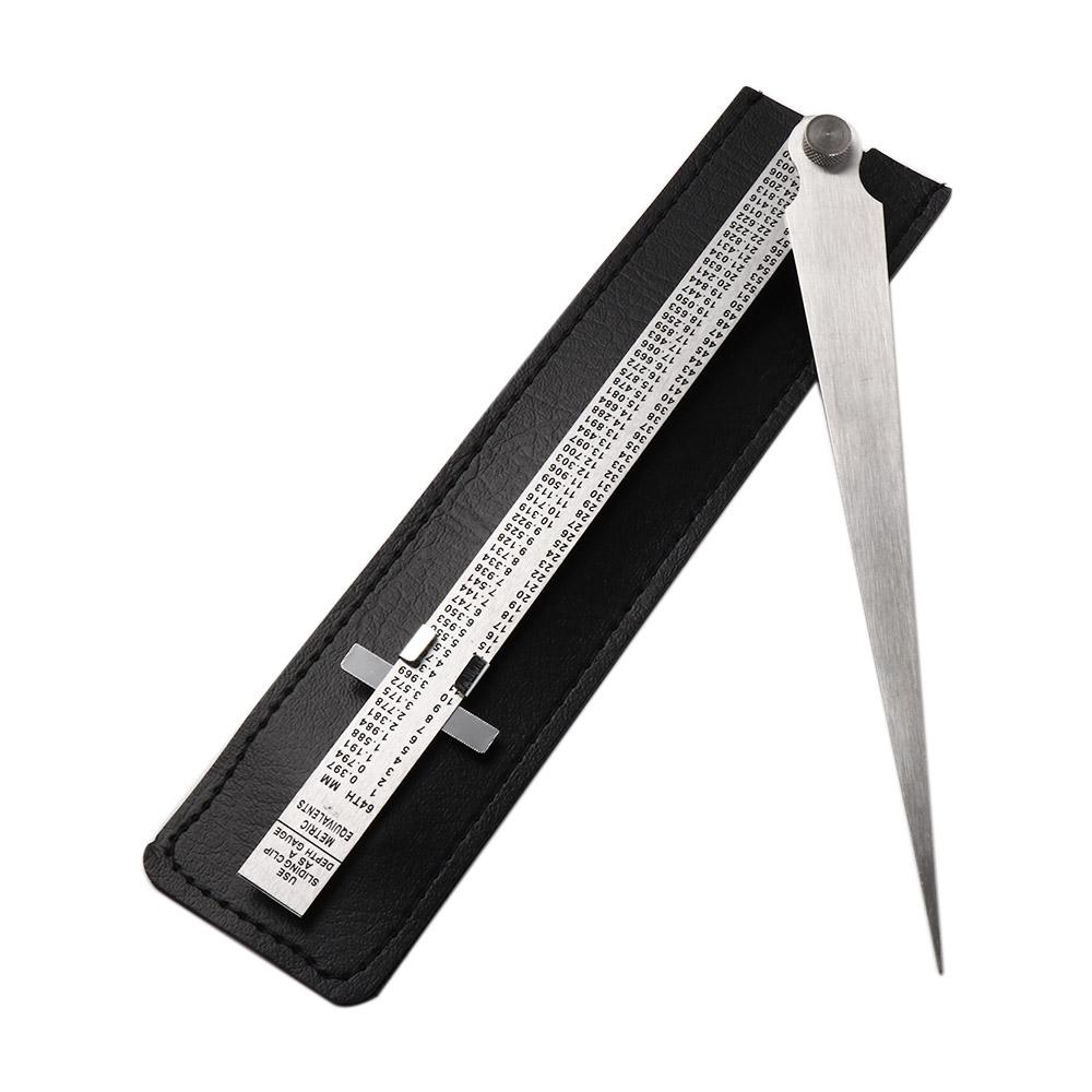 Feeler Gauge Stainless Steel Gap Gauge Depth Ruler Taper Welding Gauge Tapered Ruler Measuring Tool