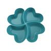 Wheat Straw Appetizer Serving Platter Unbreakable 4-Compartment Food Storage Tray Four Leaf Clover Shape Snacks Serving Dish