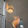 Modern Minimalist Veneer Pendant Lights Creative Spiral  Luminaires for Living Room Bedroom Balcony Staircase Deco Chandelier