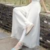 1PC Breathable Wide Leg Pants Polyester Pants Chiffon Pants Trousers Thin Flowy Swing Summer Women