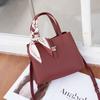Cowhide Bucket Bag Head Bag Popular Fashion Shoulder Crossbody Practical Soft Leather Silk Scarf Shell Bag