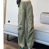 Cargo Pants For Women Summer Casual Loose Wide Leg Pants Fashion Trousers Joggers Pantalon High Waist Pants Sports Pants 27898