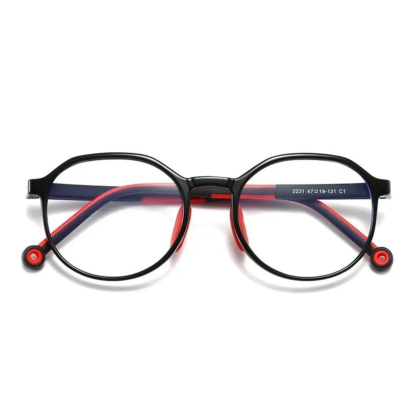 Очки с защитой от синего света для детей TR90 Круглые Оптические Медицинские Оправы Детские Компьютерные Очки