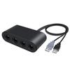Wii U GameCube Controller Adapter, 4 Ports GameCube Converter Compatible with Nintendo Wii U Super Smash Bros/ Switch/ PC/ Mac.