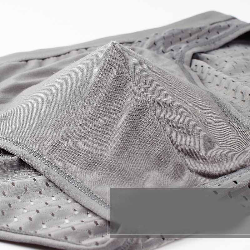 Men's Ice Silk Underwear Sexy Mesh Panties Antibacterial Moisture Absorbent Soft Men's Breathable Men's Triangle Shorts