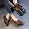 Shallow Slip-on Shoes Genuine Leather Loafers Handmade Soft Sole Mixed Colors Women's Flat Shoes