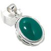 Green Onyx Gemstone Handmade 925 Sterling Silver Jewelry Pendant 1.97" B0v37