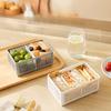 Outdoor Portable and Foldable Sandwich Box Picnic Fruit Preservation Box, Dust-proof Bento Storage Box
