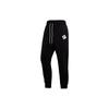 Solid Color Logo Patch Knit Drawstring Sweatpants Men Bottoms Black DV4528-010