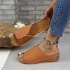 The New Slope Heel Fish Mouth Is Fashionable, Simple and Light, and One-pedal Fashion Sandals Slippers Women