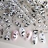 2Pcs Relief Kawaii Panda Nail Art Stickers Cartoon Self Adhesive Nail Decorations Slider Decals Accessories Diy