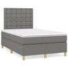 3142642 vidaXL Divan Bed with Mattress Dark Grey 120x200cm Fabric