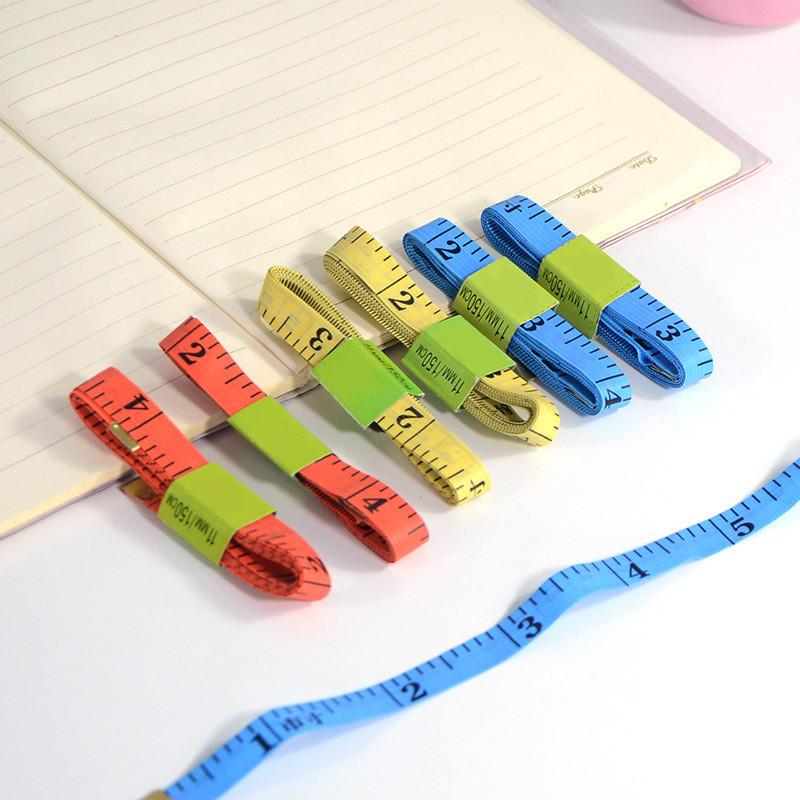 1.5m Body Measurement Ruler Sewing Tailor Tape Measure Mini Soft Flat Ruler Centimeter Gauge Sewing Tape Measure Random Color