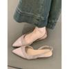 French Temperament Bag Head Sandals Female 2025 New Flat-bottomed Fairy Wind Gentle Pointed Single Shoes
