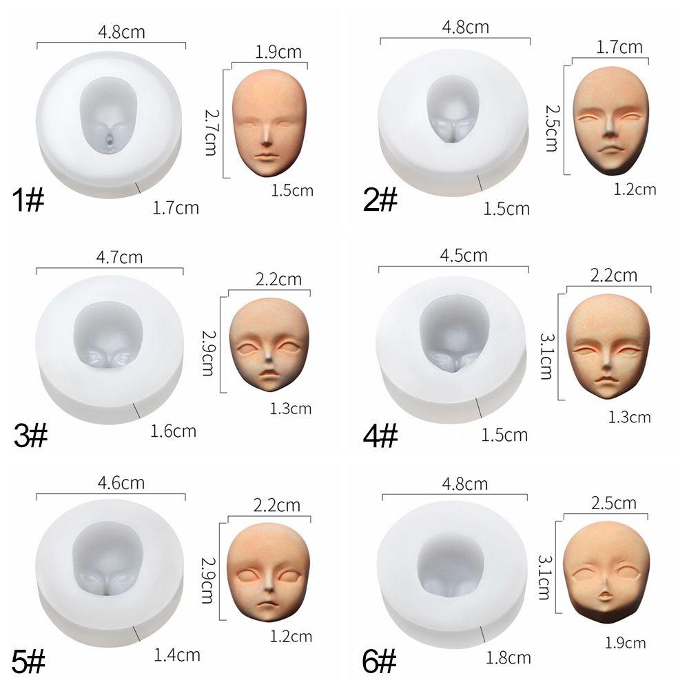 Q Version Doll Modification Accessories Baby Face Silicone Molds Clay Head Sculpey 3D Facial Mould