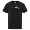 Mountain Ecg T Shirt Summer Men Women Short Sleeve T-Shirt Funny Hip Hop Tees Tops Harajuku Clothing Electrocardiogram Tshirt