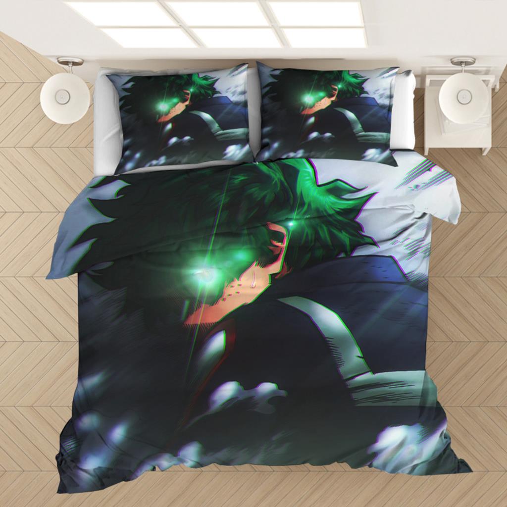 My Hero Academia Bedding Set Anime 3D Print Duvet Covers Pillowcases Home Textile Luxury Cartoon Queen King Size Boys