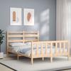 VidaXL Bed Frame with Headboard 120x200 Cm Solid Wood 3192031