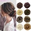 Women's Curly Chignon With Elastic Rubber Band Synthetic Scrunchie Wrap Hair Messy Bun Hairpieces