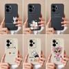 Cover Cases For Oppo Realme C75x 14X 14 14T Narzo 10 30 60 P3 A5 Pro Cute Cartoon Kitten Owl Patterns Liquid Silicone Dustproof Housing For Oppo Shell