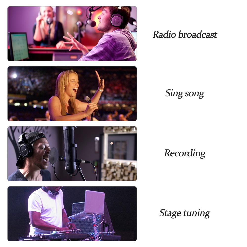 Portable 4-Channel BT Sound Mixing Console Digital Audio Mixer Built-in Reverb Effects for