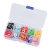 200pcs Craft Buttons Round Plum Flower Pattern 2 Holes Craft Buttons with Storage Box for DIY Craft