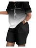 Summer Popular 3d Printed T-shirt+Shorts 2 Piece Sets Fashion Casual Womens Short Suit Soft Jogging Tracksuit Trend Outfits Clothing