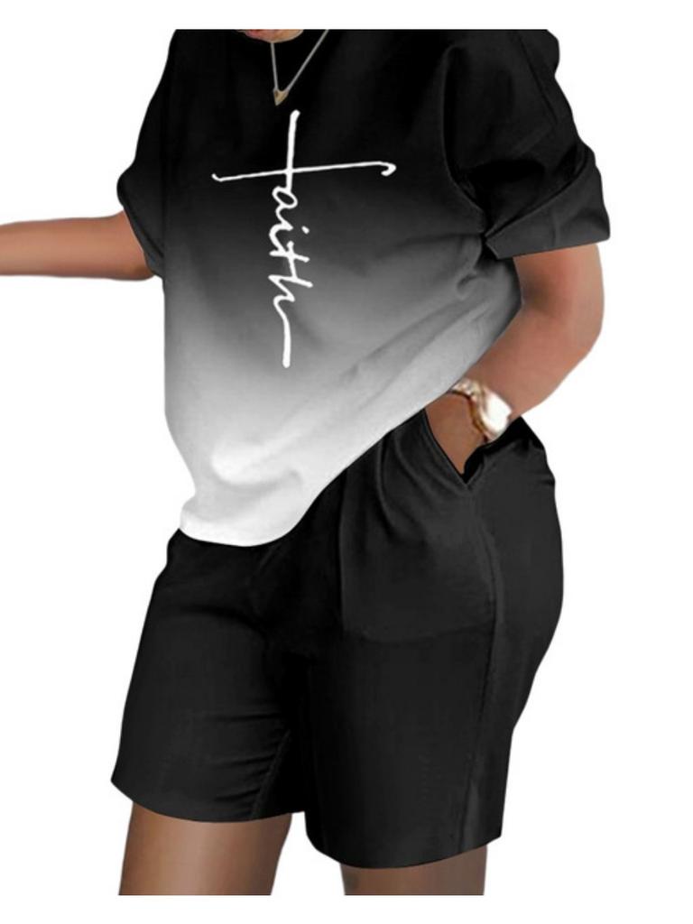 Summer Popular 3d Printed T-shirt+Shorts 2 Piece Sets Fashion Casual Womens Short Suit Soft Jogging Tracksuit Trend Outfits Clothing